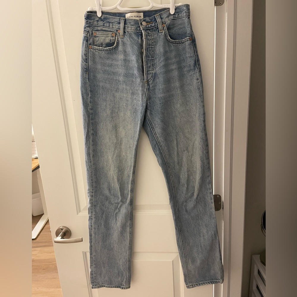 Denim Forum Nina Stovepipe Jeans Light Wash 27